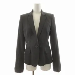 バーバリーブラックレーベル BURBERRY BLACK LABEL テーラードジャケット シングル ロゴボタン 40 M グレー /NQ ■GY14のサムネイル