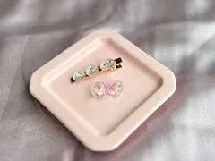 レジンピアス　レジンヘアアクセサリー　セット　ヘアクリップ　夏　海　サマーアクセサリー　ハンドメイド