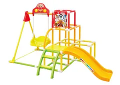 【特価商品】カンタン折りたたみ ブランコパークDX うちの子天才 アンパンマン 黄色 アガツマ(AGATSUMA)