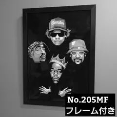 No.205MF A4 2pac スヌープ ビギー イージーE ポスター 写真 アート ヒップホップ ローライダー インテリア 額 壁 coco