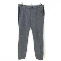 【超美品】アディダス ジョガーパンツ グレー×黒 ヘリンボーン総柄 サイドライン ストレッチ  メンズ L ゴルフウェア adidas