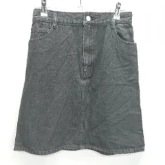 ◇ BONLECILL ボンルシール 膝丈 タイト デニムスカート サイズF ブラック系 レディース E  【1407020055703】