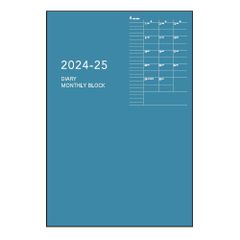 ダイゴー　2024-2025年４月始まり　Ｅ９３２７  ブルー  1ヶ月ブロック  ２４－２５　ＡＰノートブック　Ａ５　１Ｍブロック