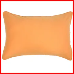 まくらが入れやすい 綿100% ファスナー式 ニット素材 約43×63cm ピタッと装着 オレンジ 洗える 無地カラー オールシーズン 枕カバー NT4363-17 メリーナイト