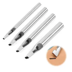 【人気商品】布用 ベルト 4枚 ベルト レザークラフト 工具 3mm 道具 カシメ 穴あけポンチ 打ち具 皮 革細工 道具 穴あけ （楕円ホール）