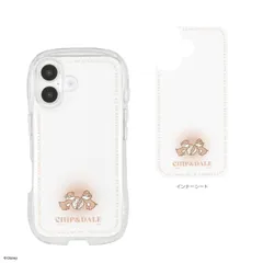 ディズニーキャラクター、ピクサーキャラクター ／ iPhone16 対応 クリスタルクリアケース チップ＆デール DNG-208CD