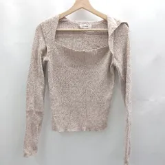 ◇ ⊇ CALNAMUR フロントオープン 長袖 カットソー サイズF ベージュ レディース E  【1503050003445】