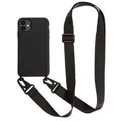 UnnFiko iPhone 12 Pro Max ケース ネックストラップ スマホケース 蛍光色 シリコン アイフォン 12 Pro Max ケース シンプル ソフト 保護カバー 携帯ストラップ 紐付き 斜めがけ (iPhone 12 Pro Max,  1