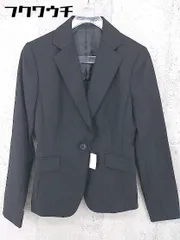 ◇ COMME CA ISM コムサイズム シャドーストライプ テーラード ジャケット サイズS ブラック レディース 【中古】 【1002802365478】