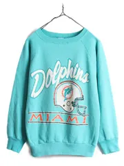 【お得なクーポン配布中!】 80s USA製 チャンピオン マイアミ ドルフィンズ プリント スウェット M