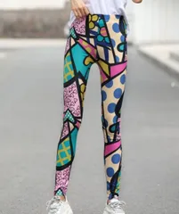 送料無料　レディース レギンス ポップなアート系 レギンスパンツ