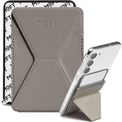 【新着商品】MOFT X 新型MOVAS? 【粘着シートタイプ】 スマホスタンド Magsafe非対応 多機種対応 カードケース グリップ カード収納 薄型軽量 折り畳み式 持ち歩き便利 スマートフォン iPhone android 全機種対応 (トープ) 1のサムネイル