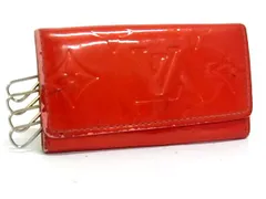 LOUIS VUITTON ルイヴィトン M91211 モノグラムヴェルニ ミュルティクレ4 4連 キーケース 鍵入れ ルージュ レッド系 DJ9985