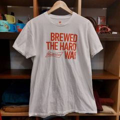 バドワイザー ビール 半袖 ロゴ プリントTシャツ 白T L 大きいサイズ アメカジ USA古着 06C1806