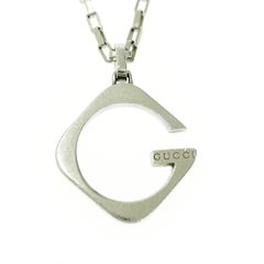 【中古】GUCCI グッチ シルバー Gロゴ スクエア ネックレス 12.0g 925刻印 407866 ネックレス