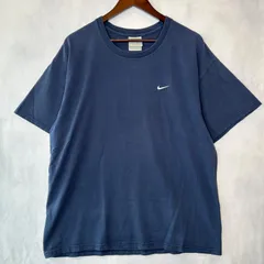 90's NIKE  ロゴ ワンポイントTシャツ ナイキ L 紺 B1979