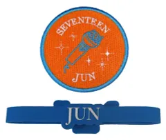 【中古】雑貨 ジュン ワッペンバッジ＆OFFICIAL LIGHT STICK デコリング 「SEVENTEEN WORLD TOUR [BE THE SUN] - JAPAN」