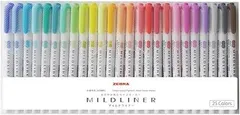 【在庫処分】ゼブラ 蛍光ペン マイルドライナー 25色セット WKT7-25C