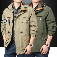 [5XL]秋冬 コーデ メンズ  服 シンプル ファッション オシャレ 大人 かっこいい 大きいサイズ ストリート 紳士服  ジャケット アウター ゆったり ミドル丈 速乾 マルチ ポケット スポーツ アウトドア ジャケット アウター カジュアル 通気性 トッ