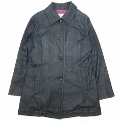 ハロッズ Harrods ストレッチ デニム オイルド ステンカラー コート ショート丈 ライナー付 2WAY スプリング ジャケット ブルゾン アウター 1 インディゴ レディースのサムネイル