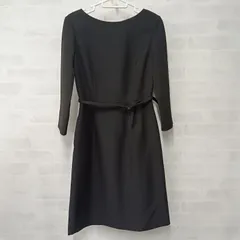 [ROPE' PICNIC]ロペピクニック フォーマルワンピース 膝丈 レディース 古着 サイズ36 S ブラック（い-297，ナ）