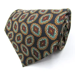 マリオヴァレンティノ ブランド ネクタイ シルク 小紋柄 総柄 メンズ ネイビー MARIO VALENTINO 【中古】