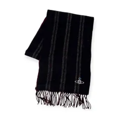 カシミヤ100% vivienne westwood ヴィヴィアンウエストウッド ストライプ マフラー ストール ショール/レディース