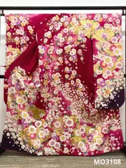 振袖 豪華 ラメ刺繍 銀通し 金彩 紋意匠 桜 身丈160cm 撥水加工済 MO3108