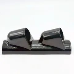 LEXOR ピラー メーター ホルダー パネル カバー ケース 右 ハンドル 用 汎用 デフィ オートゲージ ブースト 水温 後付け 52mm 2連 ダブル ブラック 黒 [ブラック] [2連ダブル]