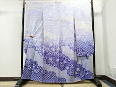 平和屋着物●豪華振袖　総絞り　舞花文　暈し染め　正絹　逸品　CAAS7575yc 平和屋着物○豪華振袖 総絞り 舞花文 暈し染め 正絹 逸品 CAAS7575yc