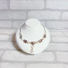 ネックレス　silver　シルバー　クロス　ビジュー　ラウンド　アンティーク　ヴィンテージ　EL-0423