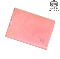 開けない名刺入れ SlideThumb30 イタリアンピンク　薄型　名刺入れ　本革　桃　pink
