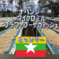 ミャンマー ナバンジー村 マイクロミル フラワーブーケ ウォッシュ★スペシャリティコーヒー　100g入り★ミャンマー珈琲豆★自家焙煎コーヒー豆★アイスコーヒー★エムリバーサイドコーヒー