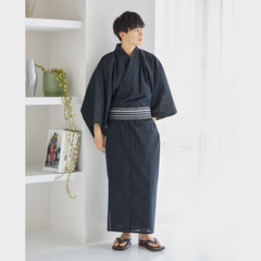 新品メンズ浴衣3点set江戸の夜空（黒） Y4-70
