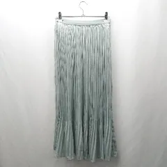 ◇ ◎●未使用● ⊂ PATTERN・fiona パターンフィオナ ロング プリーツ スカート サイズM グリーン系 レディース E  【1506190005454】