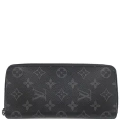 ルイヴィトン LOUIS VUITTON 長財布 ジッピーウォレット ヴェルティカル モノグラムエクリプスキャンバス モノグラムエクリプス シルバー金具 黒 グレー イニシャル入り  M62295 GI0199【中古】