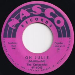 Crescendos Oh Julie / My Little Girl Nasco US 45-6005 211856 R&B R&R レコード 7インチ 45