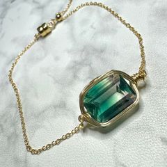 バイカラーフローライト　ブレスレット