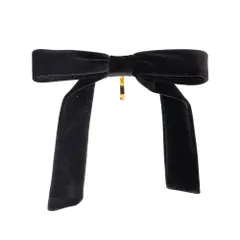 ☆ ベロアリボン/ブラック ☆ ポニーフック ポニーフック かわいい ヘアアクセサリー ヘアアレンジ ヘアフック ヘアーカフス 髪飾り レディース おしゃれ 可愛い 大人っぽい まとめ髪 ワンポイント 上品 エレガント 髪留め 二次会 結婚式 入学式 卒業式