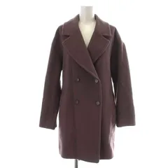 プロポーション ボディドレッシング PROPORTION BODY DRESSING 22AW ミドル丈ビックカラーコート Pコート ピーコート ダブル ウール S 紫 パープル 121-2252002 /NW37のサムネイル