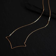 Ouca（ウーサ）ネックレス／デイズシリーズ*10KYG*変形カットワイヤーネックレス