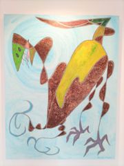 Akihiko Mihara, Salon d'Automne Award-winning artist [KODAIRYU] Oil painting, small piece, art, interior, colorful, stylish, original, contemporary art, F50 size, brown drawing, dinosaur, dragon, monster, oil painting artwork