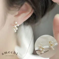 イヤリング 痛くない 40代 50代 大ぶり 大きめ パール 真珠 ノンホールピアス ゴールド クリップ シリコンカバー 30代 レディース E24-021