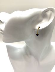 k18刻印 ジュエリーマキ オニキス石ピアス - メルカリ