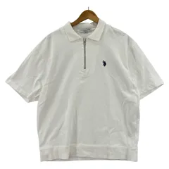 U.S. POLO ASSN ユーエスポロアッスン ハーフジップポロシャツ sizeM/ホワイト