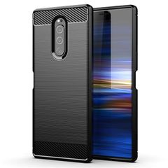WangSiwe Xperia1 케이스 SO-03L 커버 SOV40 대응 스마트폰 케이스 TPU 박형 소프트 케이스 지문 방지 내충격 충격 흡수 탄력성이 Case 다기능 익스페리아 802SO 보호 커버 (블랙, Xperia1) 0