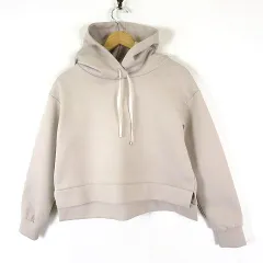 ミッシュマッシュ MISCH MASCH ダンボール ニット パーカー プルオーバー ボックスシルエット フード ストレッチ 長袖 M ベージュ系のサムネイル
