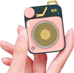 MUZEN Button スピーカー bluetooth ミニサイズ/ワイヤレス/レトロ風 (桜ピンク)
