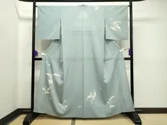 千鳥　付下げ　絽　正絹 正絹 付下げ・訪問着レンタル 150047 黒 桜 古典柄 小模様