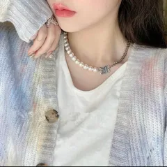 パールチェーンネックレス 韓国 ストリート レディース メンズ